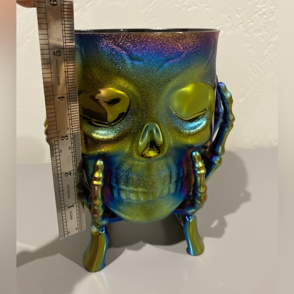 Halloween Holographic Skeleton Skull Treat, Candy Snack Bowl Plastic - Picture 9 of 12
